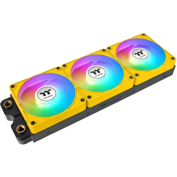 Thermaltake CT120 EX Reverse ARGB Sync PC Cooling Fan Bumblebee, Gehäuselüfter (gelb, 3er-Pack, 120 mm)
