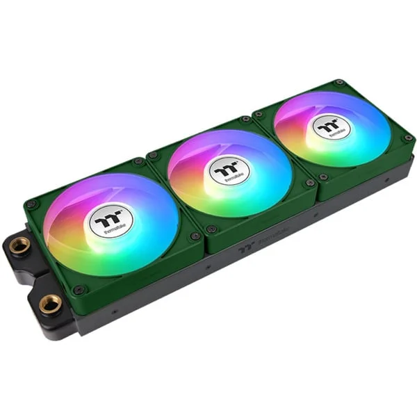 Thermaltake CT120 EX Reverse ARGB Sync PC Cooling Fan Racing Green, Gehäuselüfter (grün, 3er-Pack, 120 mm)