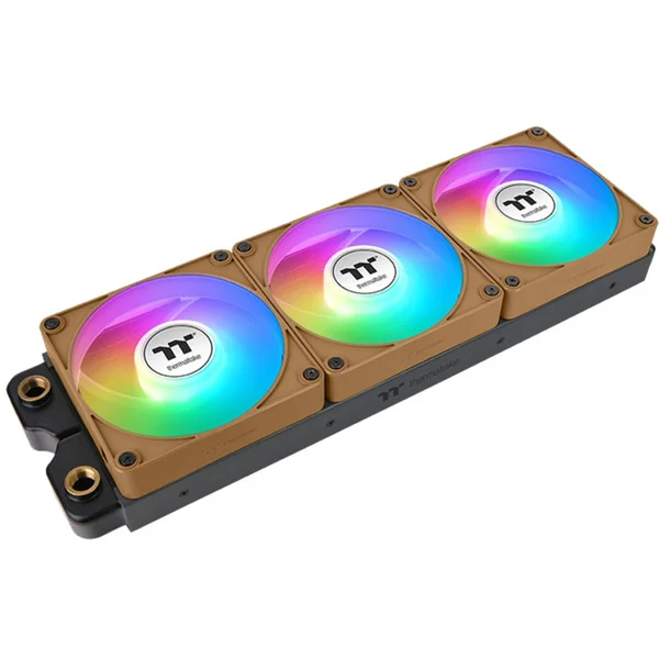 Thermaltake CT120 EX Reverse ARGB Sync PC Cooling Fan Gravel Sand, Gehäuselüfter (hellbraun, 3er-Pack, 120 mm)