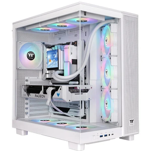 Thermaltake View 380 XL TG ARGB Snow White, Tower-Gehäuse (weiß, Tempered Glass x 2)