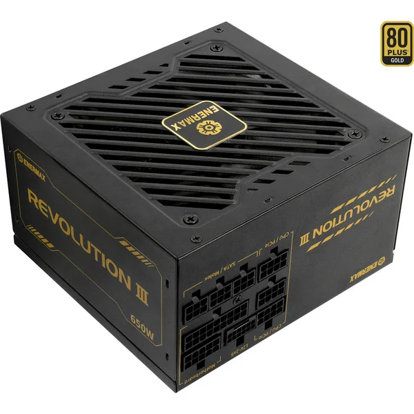 Enermax REVOLUTION III 650W, PC-Netzteil (1x 12-Pin High Power GPU, 2x PCIe Kabelmanagement, 650 Watt)