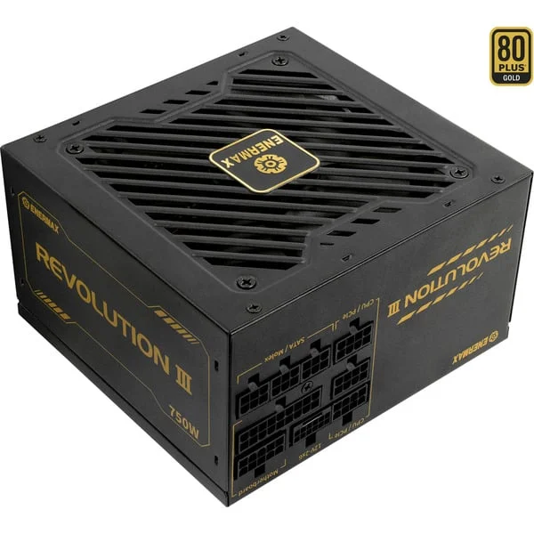 Enermax REVOLUTION III 750W, PC-Netzteil (1x 12-Pin High Power GPU, 3x PCIe Kabelmanagement, 750 Watt)