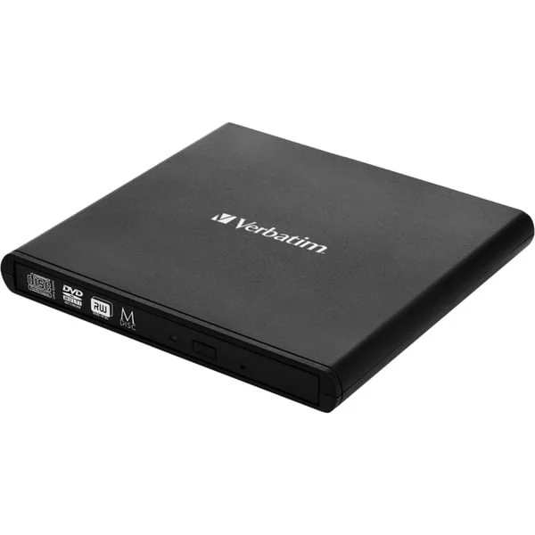 Verbatim External Slimline CD/DVD Writer, externer DVD-Brenner (schwarz)