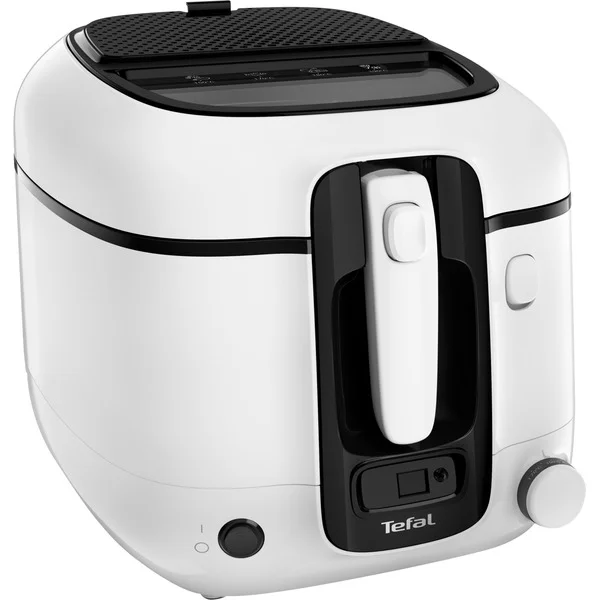 Tefal Fritteuse Super Uno FR3140 (weiß/schwarz, 1.800 Watt, Ölbehälter 2,2 Liter, Timer)