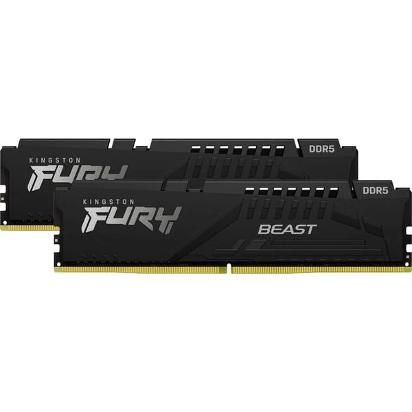 Kingston FURY DIMM 32 GB DDR5-5600 (2x 16 GB) Dual-Kit, Arbeitsspeicher (schwarz, KF556C40BBK2-32, FURY Beast, INTEL XMP)