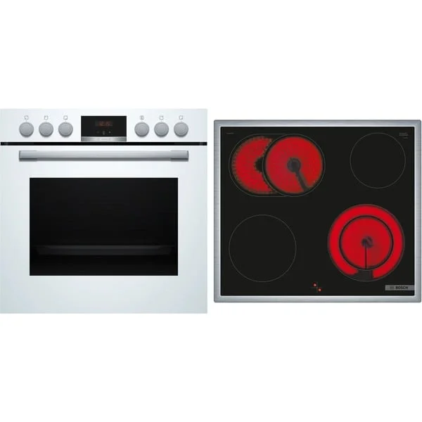 Bosch HND411LW63 Serie 4, Herdset (weiß/edelstahl)