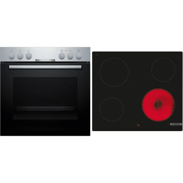 Bosch HND210CS63 Serie 2, Herdset (schwarz/edelstahl)
