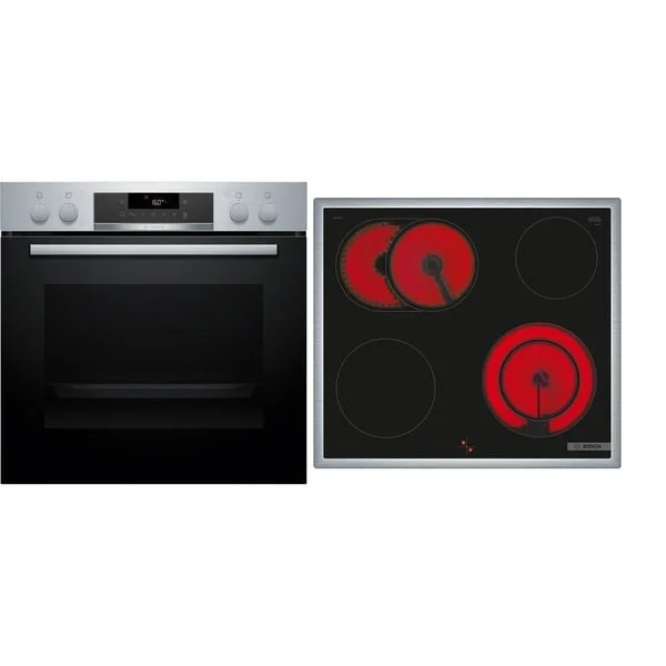 Bosch HND271AS64 Serie 2, Herdset (schwarz/edelstahl)