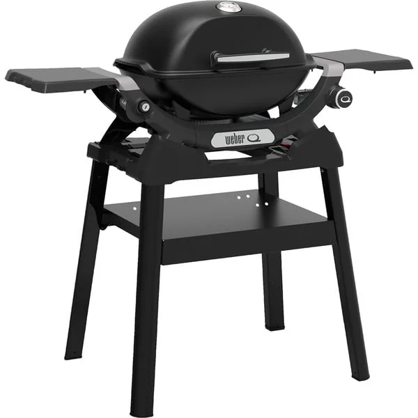 Weber Gasgrill Q 1200N mit Stand (schwarz, 2,93 kW, mit Seitentischen)