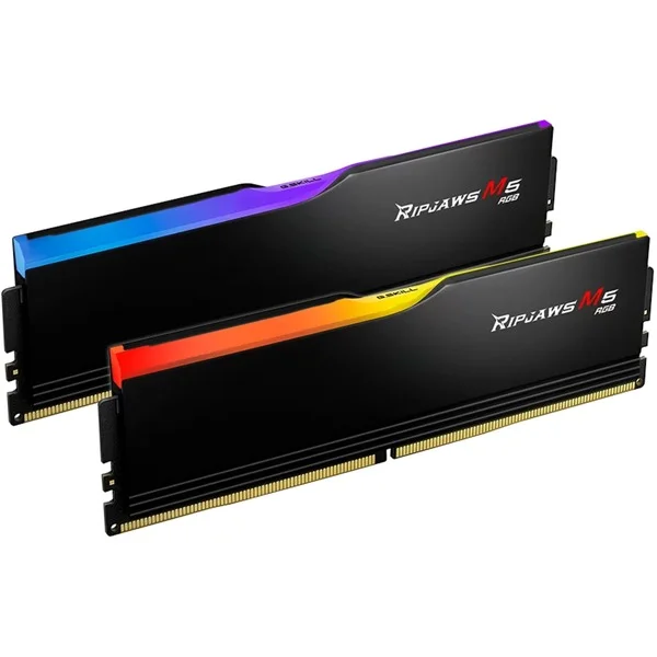 G.Skill DIMM 96 GB DDR5-6000 (2x 48 GB) Dual-Kit, Arbeitsspeicher (schwarz, F5-6000J3036F48GX2-RM5RK, Ripjaws M5, INTEL XMP)