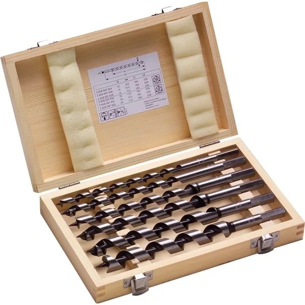 Bosch Professional PRO Wood Holzschlangenbohrer-Satz, 6-teilig (Arbeitslänge 170mm)