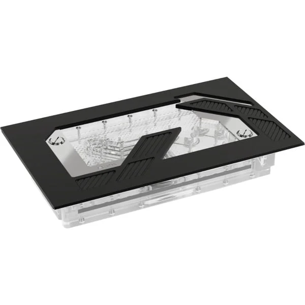 Alphacool Apex Distroplate, Verteiler (schwarz/transparent, mit Apex Pumpe)