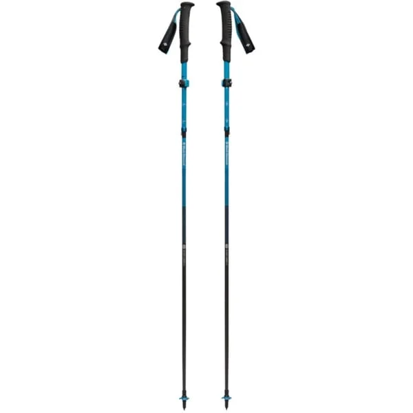 Black Diamond Trekkingstöcke Distance Carbon FLZ, Fitnessgerät (anthrazit/blau, 1 Paar, 95-110 cm)