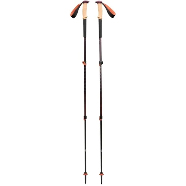 Black Diamond Trekkingstöcke Trail Cork, Fitnessgerät (anthrazit/orange, 1 Paar, 100-140 cm)