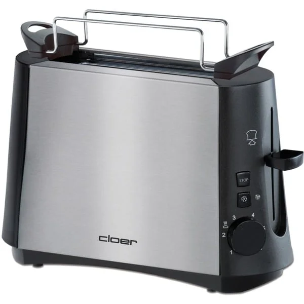 Cloer Single-Toaster 3890 (edelstahl, 600 Watt, für 1 Scheibe Toast)