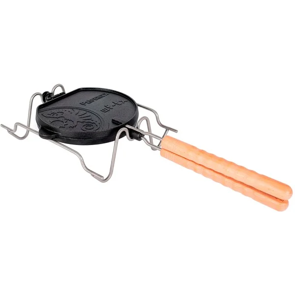 Petromax Wende-Waffeleisen wf-tx, Gusseisen (schwarz, mit Auflagegestell)