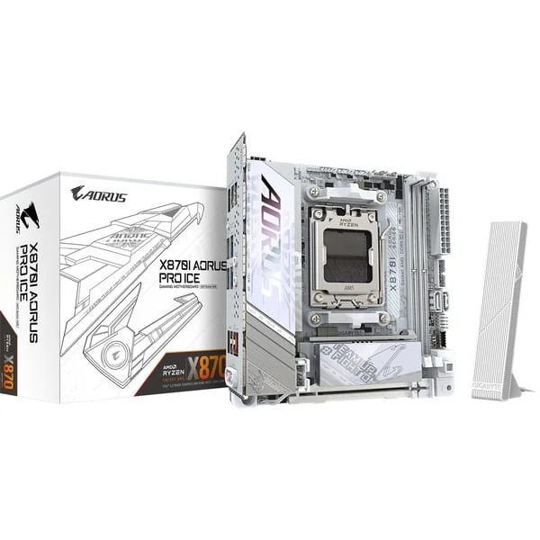 GIGABYTE X870I AORUS PRO ICE, Mainboard (weiß)