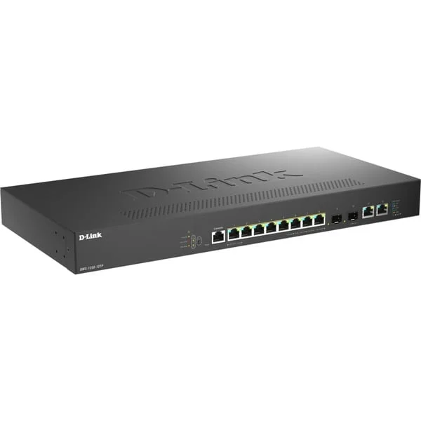 D-Link DMS-1250-12TP/E, Switch (schwarz, 240W PoE Budget)
