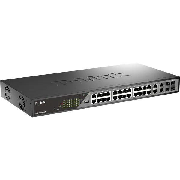 D-Link DSS-200G-28MP/E, Switch (370W PoE Budget)