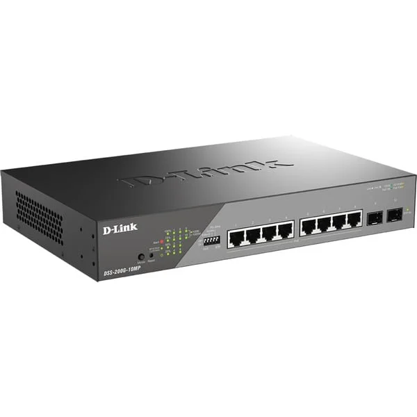 D-Link DSS-200G-10MP/E, Switch (130W PoE Budget)