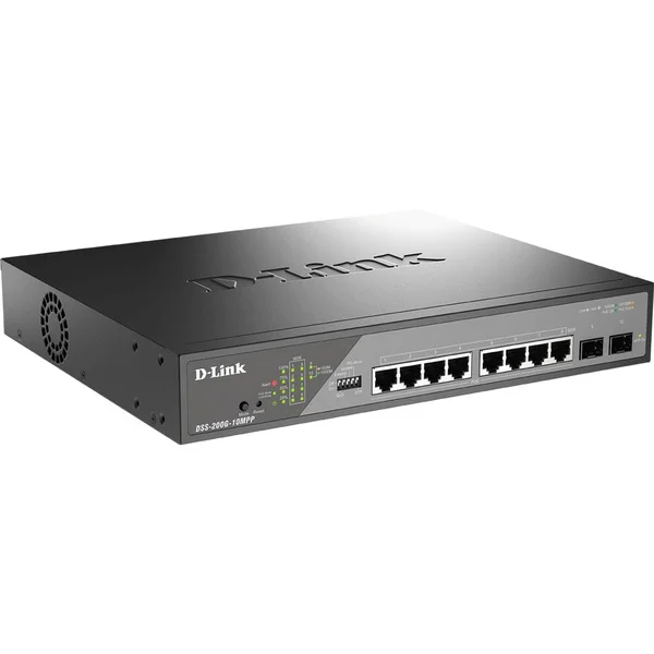 D-Link DSS-200G-10MPP/E, Switch (242W PoE Budget)