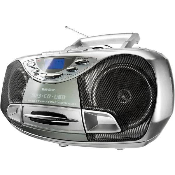Karcher RR 510 (N), Radio (silber/schwarz, CD/MP3-Player, Kassettenplayer, UKW-Radio, USB)
