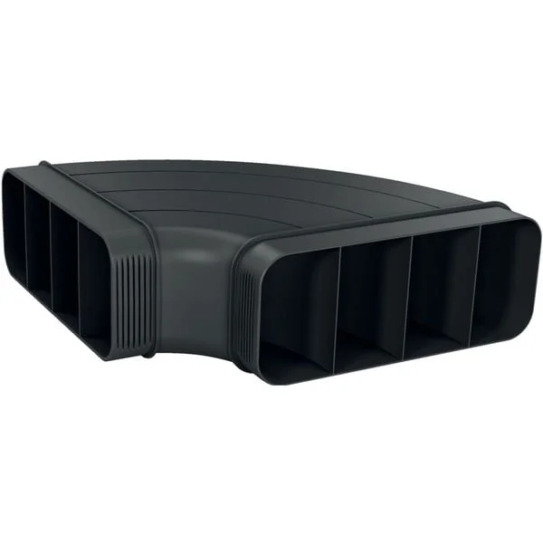 Neff 90° Flachkanalbogen Z861SB1, Rohr (schwarz, horizontal, männlich)