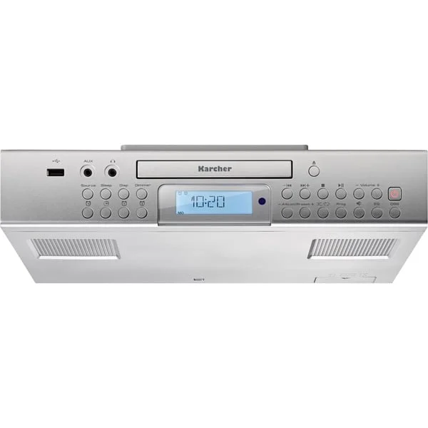 Karcher RA 2050, Kompaktanlage (silber, Küchenradio zur Unterbaumontage, CD/MP3-Player, USB)