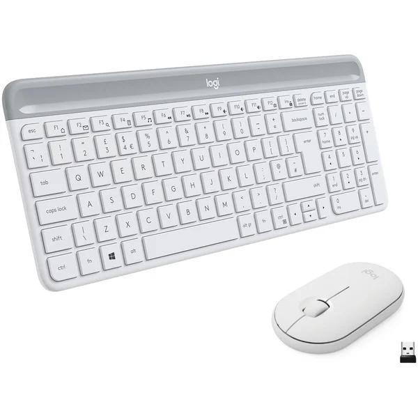 Logitech MK470 Slim Combo, Desktop-Set (weiß, DE-Layout, Scherenmechanik)