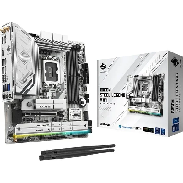 ASRock B860M Steel Legend WiFi, Mainboard (weiß)