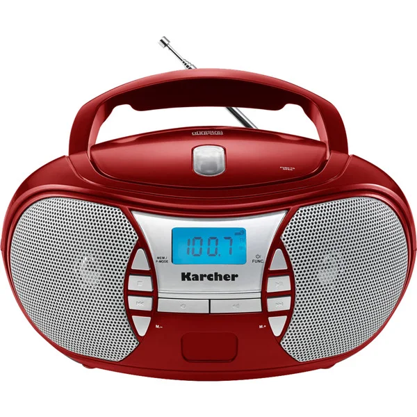 Karcher RR 5025-R, Radio (rot/silber, Tragbarer CD-Player mi UKW-Radio)