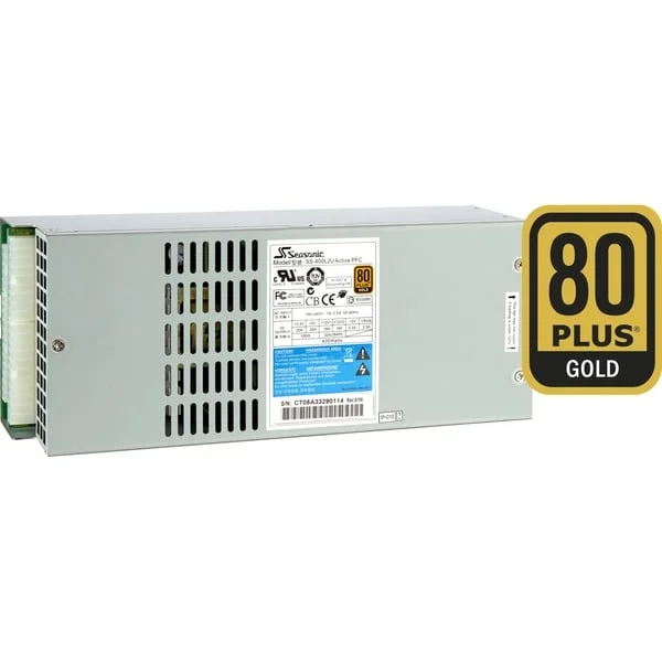 Seasonic SS-400L2U Bulk, PC-Netzteil (silber, Rackmount, 2HE, 400 Watt, Bulk)