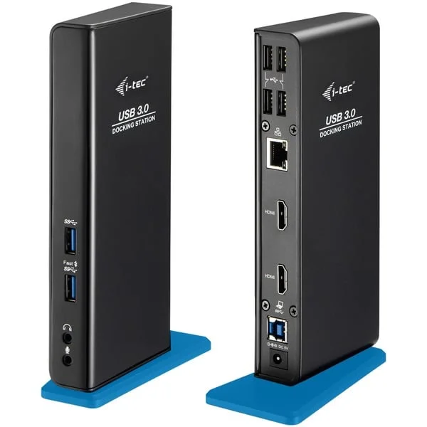 i-tec USB 3.0/USB-C Dual HDMI Docking Station, Dockingstation (schwarz)