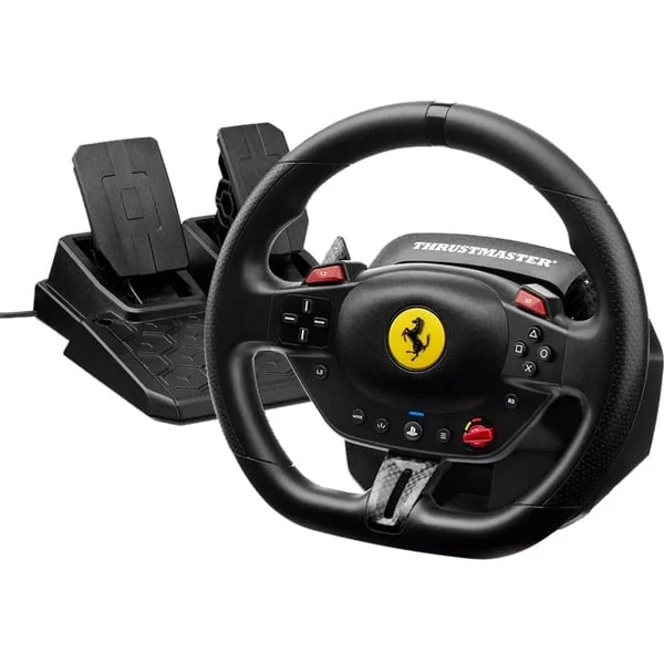 Thrustmaster T98 Ferrari 296 GTB, Lenkrad (schwarz, für Playstation & PC)