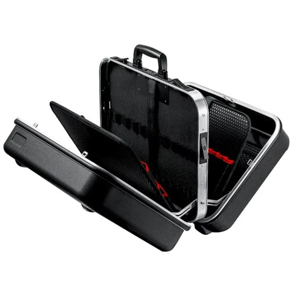 KNIPEX Werkzeugkoffer "BIG Twin" 00 21 42 LE, Werkzeugkiste (schwarz, Umlaufender Aluminiumrahmen )