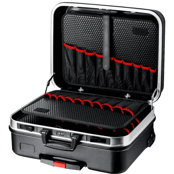 KNIPEX Werkzeugkoffer "BIG Basic Move" 00 21 06 LE, Werkzeugkiste (schwarz, umlaufender Alu-Rahmen)