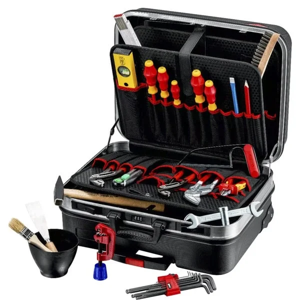 KNIPEX Werkzeugkoffer "BIG Basic Move" Sanitär, 31-teilig, Werkzeug-Set (schwarz, mit Werkzeug-Sortiment für Installateure)