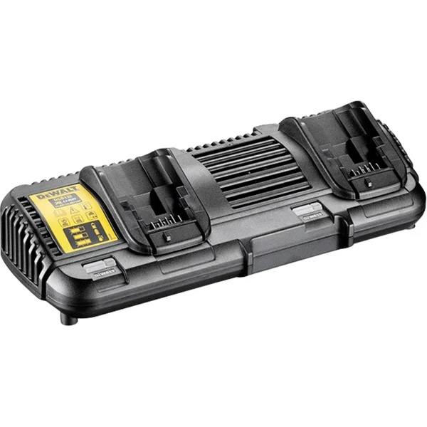 DEWALT Doppel-Ladegrät DCB132, Ladegerät (schwarz, für Flexvolt-Akkus und XR Schiebeakkus)