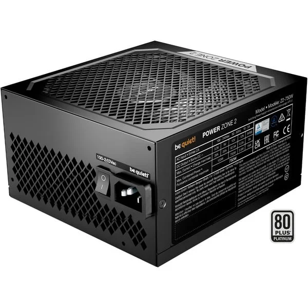 be quiet! POWER ZONE 2 750W, PC-Netzteil (schwarz, 1x 12 Pin High Power GPU, 3x PCIe, 750 Watt)