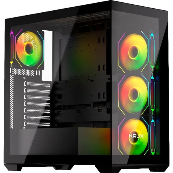 Krux EXO , Tower-Gehäuse (schwarz, Tempered Glass x 2)
