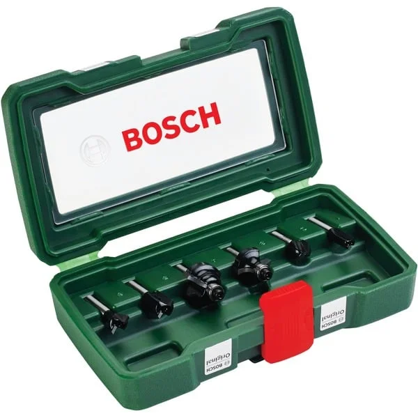 Bosch Heimwerken & Garten Wolfram-Carbide-Fräser-Set, 6-teilig (6mm-Schaft)