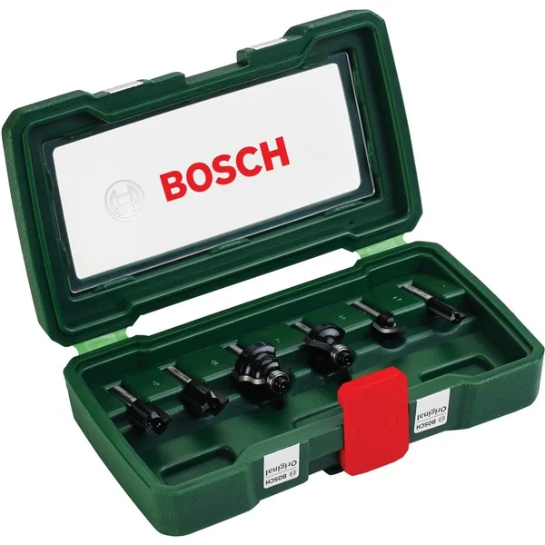 Bosch Heimwerken & Garten Wolfram-Carbide-Fräser-Set, 6-teilig (1/4" Schaft)