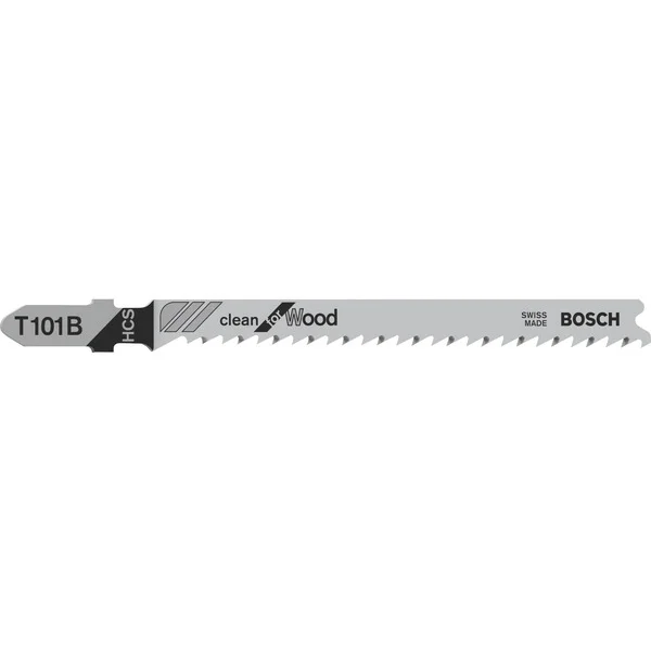 Bosch Professional Stichsägeblatt T 101 B Clean for Wood, 100mm (100 Stück)