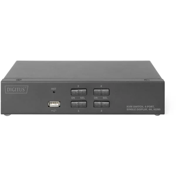 Digitus Desktop HDMI KVM Switch 4-Port, KVM-Switch (schwarz)