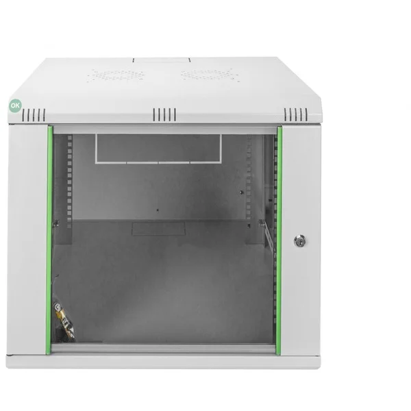Digitus Netzwerkschrank Dynamic Basic Serie 600x600 mm (BxT), IT-Schrank (hellgrau, 9 Höheneinheiten)
