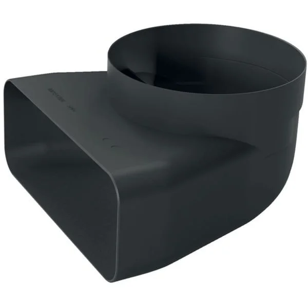 Siemens 90° Adapterstück HZ9VDSI1, Ø 150mm, Rohr (schwarz, rund>flach, männlich)