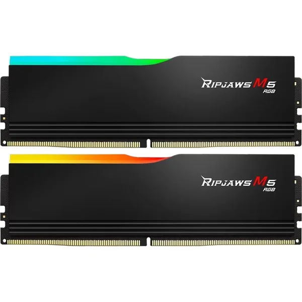 G.Skill DIMM 32 GB DDR5-6000, Arbeitsspeicher (schwarz, F5-6000J2836G16GX2-RM5RK, Ripjaws M5 RGB, INTEL XMP)