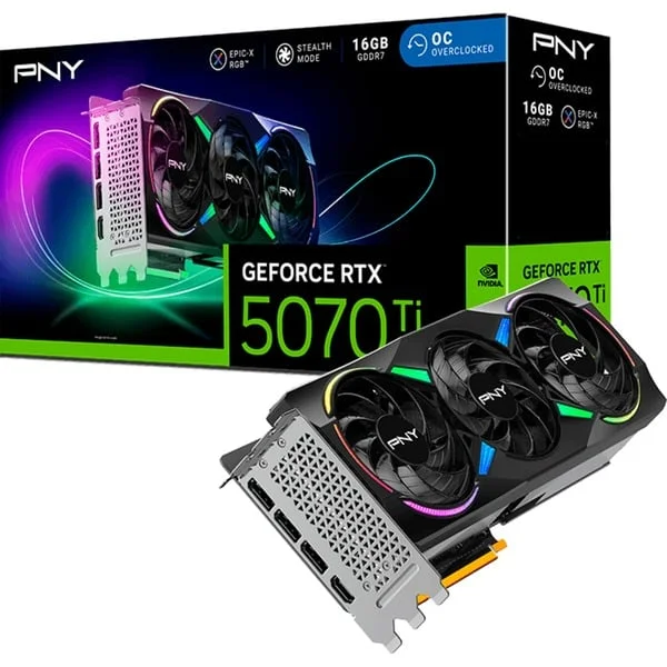PNY GeForce RTX 5070 Ti ARGB OC, Grafikkarte (DLSS 5, 3x DisplayPort, 1x HDMI 2.1)