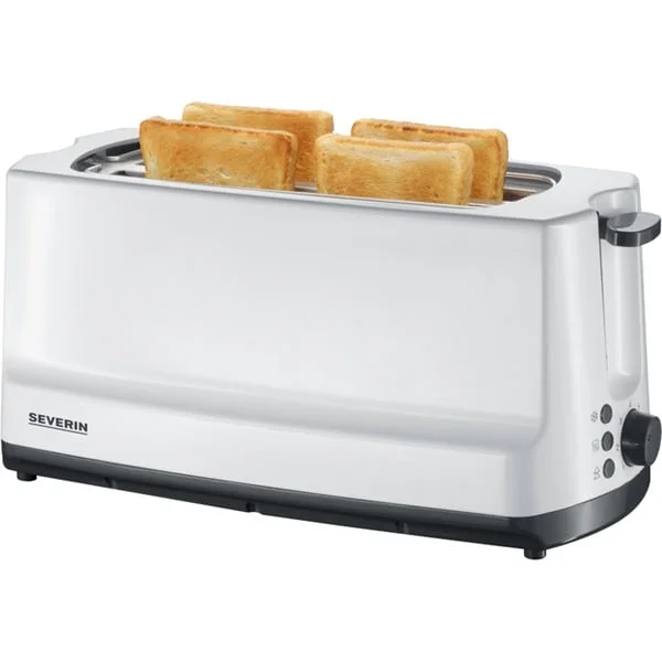 Severin Automatik-Langschlitztoaster AT 2234 (weiß/grau, 1.400 Watt, für 4 Scheiben Toast)
