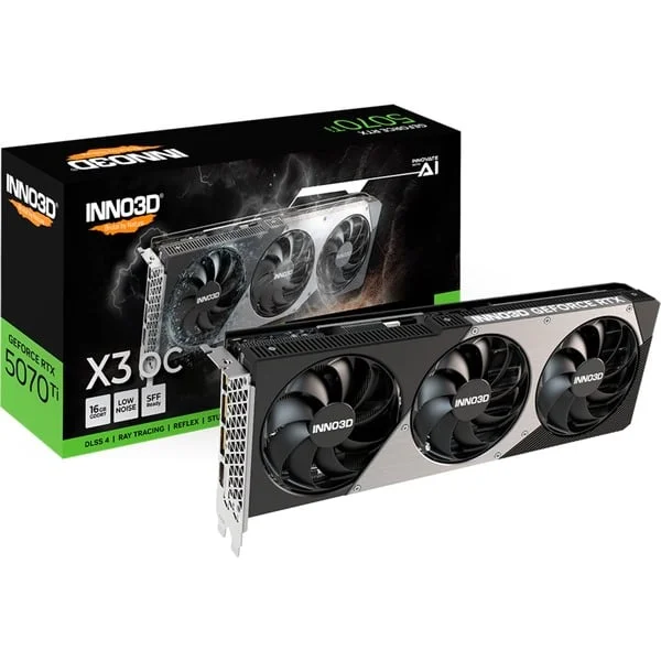 INNO3D GeForce RTX 5070 Ti X3 OC, Grafikkarte (DLSS 5, 3x DisplayPort, 1x HDMI 2.1)